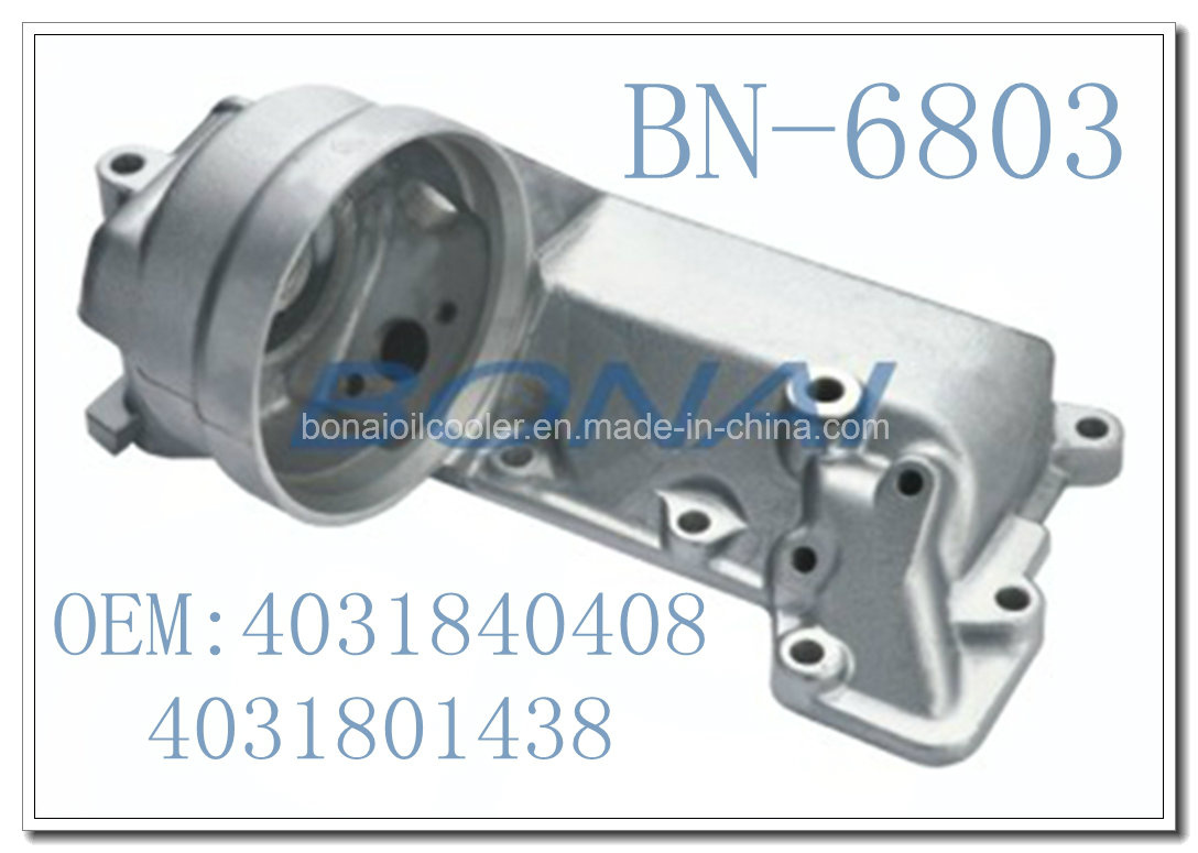 Mercedes Benz Aluminium Engine Oil Cooler Cover Auto Parts (OEM: 4031840408/4031801438)