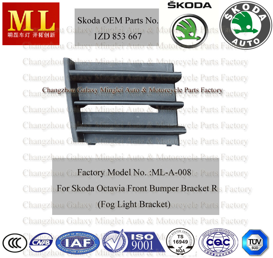 Bumper Ventilation Grille for Skoda Octavia From 2004 (1ZD 853 667)