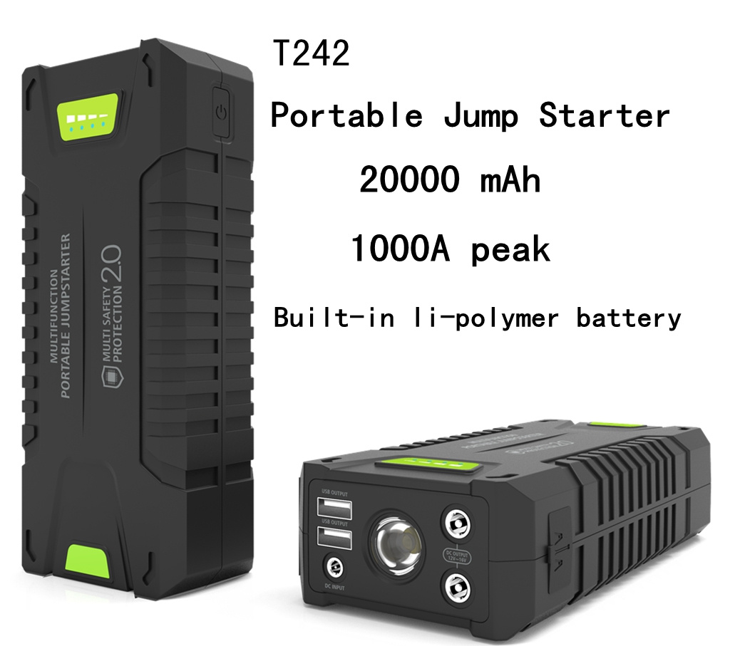 Mini Car Accumulator Jump Starter Powerbank Car Booster 20000mAh