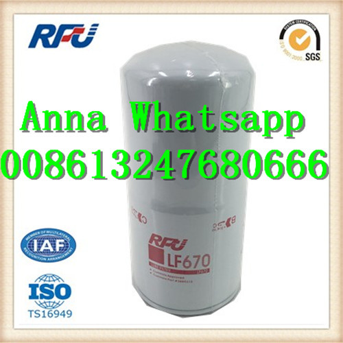 High Quality Auto Parts Oil Filter Lf670 for Cummius Engine