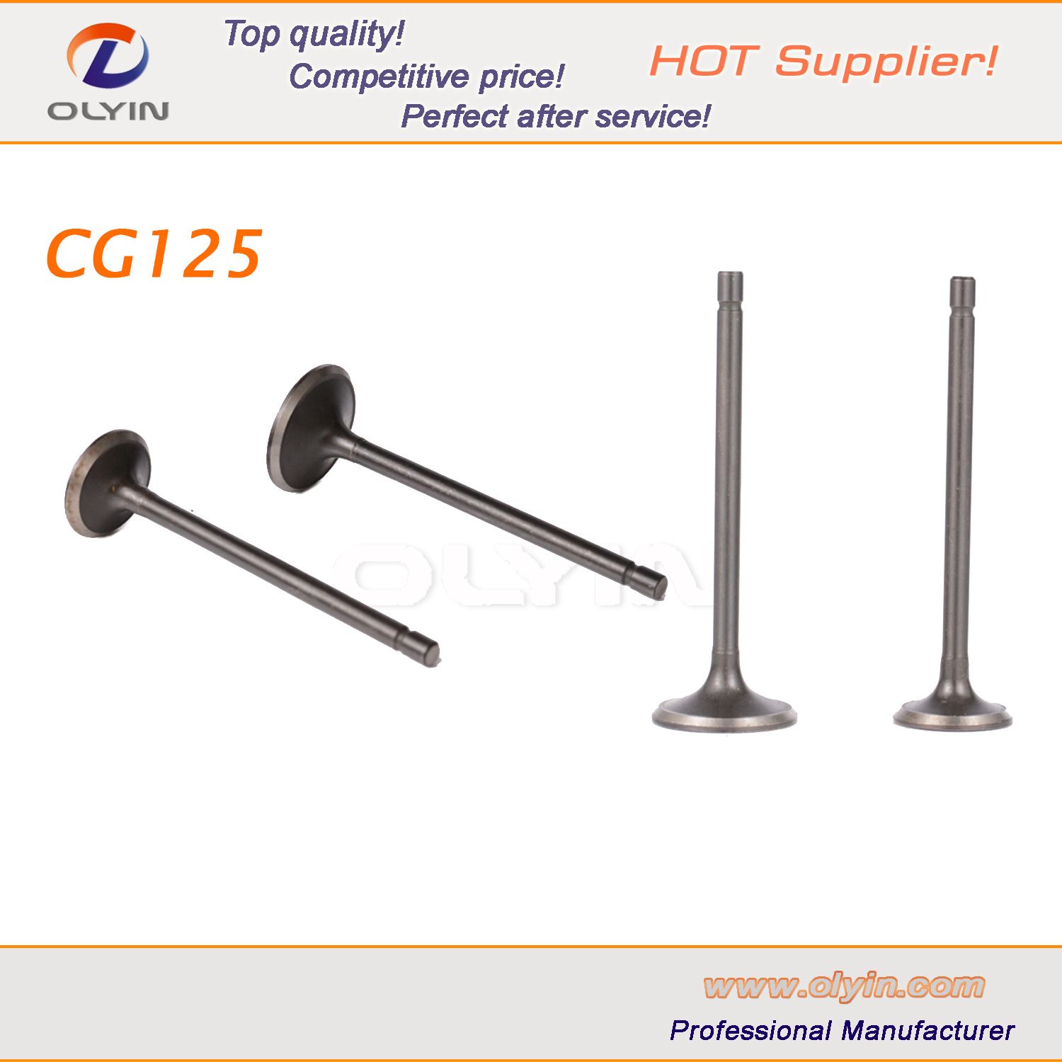 Motor Parts Cg125, Motorcycle Intake Exhaust Engine Valve for Honda Parts