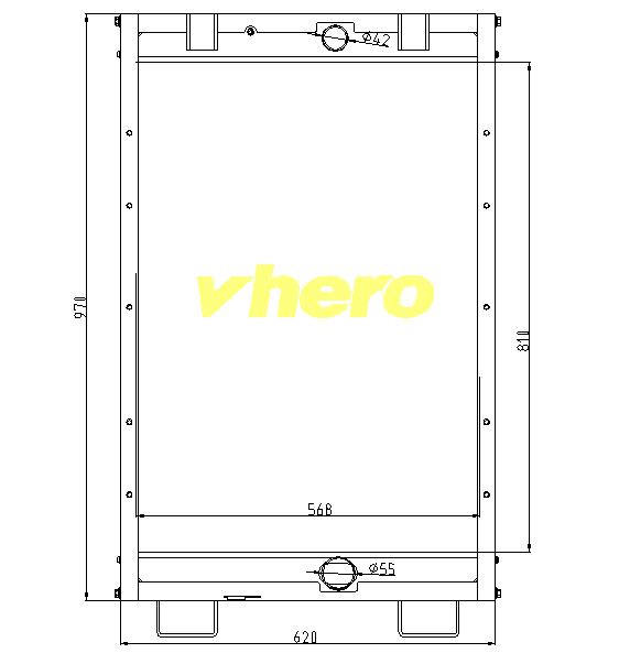 Auto Parts Cooler Auto Radiator for Yutong Bus 6107he