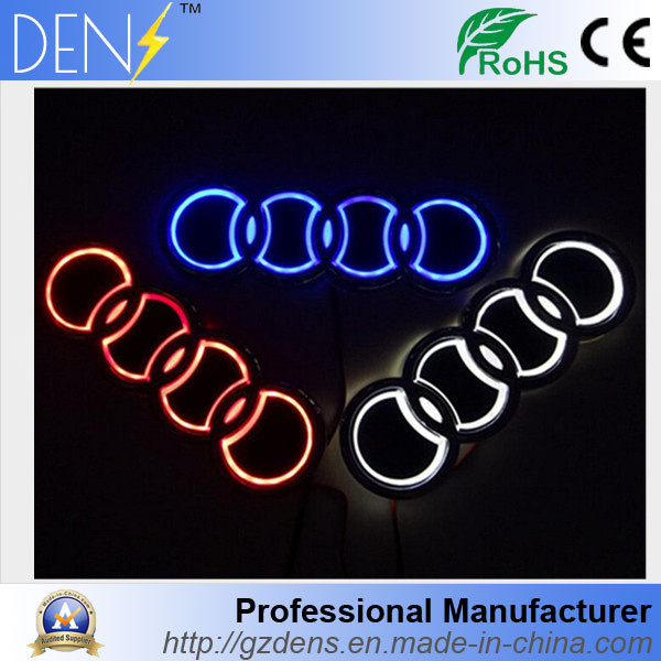 ABS Rear Emblem Logo LED Light Car Badge for Audi