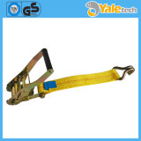 Belt Ratchet Tie Down Rope with Hook, Double Metal Pulley