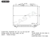 Car Cooling System Aluminum Radiator for Terios'97- G1.3L K3-Ve Mt