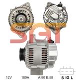 Nippondenso Alternator 101211-7370 Ca2022IR 23190