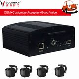 Mobile Car DVR -- 4CH 720p 3G, 4G, GPS, Wi-Fi Function for Optional