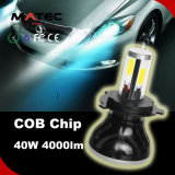 COB 4 Sides High Beam LED Car Headlight 80W 8000lm 12V/24V H4 H7 H11