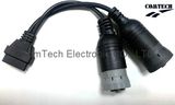 J1939 9pm+J1708 6pm to Obdii 16p F Cable