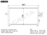 Best Auto Condenser for Hyundai Accent'94- OEM: 97606-22000