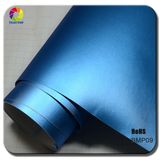 Pearl Blue Brushed Matte Chrome Car Wrap Metallic Pearl Vinyl