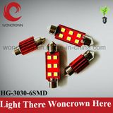 2017 New Design Festoon Interior Light Door 6 SMD Lamp License Plate Light Bulb