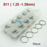 Erikc B11 Common Rail Injector Shims and Gasket Kit, Fuel Injector Adjustment Standard Sealing Washer Size 1.20--1.38mm