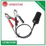 30A Car Battery Clip Clamp Alligator Clips to Cigarette Lighter Charger Copper Cable