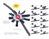 Multifunction Flat Wiper Blades, with 10 Adapters, Can Replace 95% of The OE Wipers, Clear View