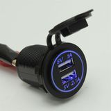 Universal Water Resistant DC 12V Dual USB Charger Car Cigarette Lighter Socket USB for Car