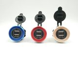 4.2A Aluminum Housing Dual USB Charger for Car Boat Marine