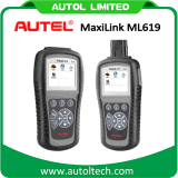 (Solo Agent) Autel Maxilink Ml619 OBD Diagnostic Scan Tool Better Than Al619 Ml 619 ABS/SRS System Diagnosis Code Reader Scanner for Cars