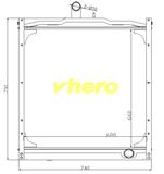 High Quality Water Cooled Radiator for Truck FAW Jiefang D488