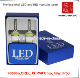 The Top Quality LED Headlight with CREE Xhp 50 Chip 4800lm 9006 6000k