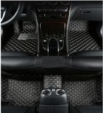 2018 Premium Diamond 5D Car Floor Mats (BLACK WITH BLACK STITCHING) - Land Rover