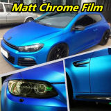 Matte Chrome Ice Film, Blue Matte Chrome Vinyl Film for Vehicle Wrapping