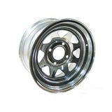 14X5.5 Triangular Chrome Trailer Wheel 4-100