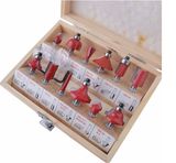 Woodworking 1/4inch 12PCS Shank CNC Tct Carving Router Bit