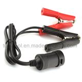 12V Battery Clip-on Car Cigarette Lighter Socket Adapter