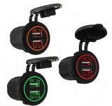 12V Dual USB Car Charger Power Adapter Outlet Car Cigarette Lighter Socket Splitter AC Adaptor