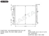 Aftermarket car radiator for Volkswangen fox'05-mt