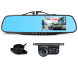 1080P 4.3 Inch Mirror Display with Parking Sensor Car Recorder