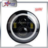 Super Cool High Low Beam 7 Inch LED Jeep Headlights with Angle Eyes Halo
