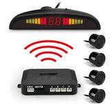 Rear Wireless Parking Sensors LED Display Car Backup Radar 4 Sensors High Sensitivity