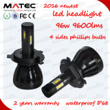 2016 Matec Best Price Multicolor LED Headlight Bulb 9007 H4 H7 9005 9006 Car LED Headlight