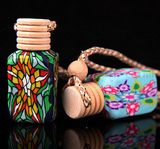 OEM Car Ceramic Pottery Pendant Essential Oil Perfume Bottle