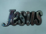3D Chrome Christian Jesus Emblem