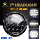 Wholesale Waterproof Motorcycle Offroad Angle Eyes 12V 24V Round LED Headlight, Jeep 7 Inch LED Headlight