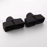 3 Inch Black Painted Stainless Steel Exhaust Tip Hsa1159