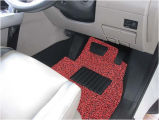 Durable PVC Coil Car Carpet /Mats -Red/Black