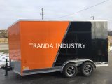 2017 V-Nosed 7X13 Customerized Enclosed Cargo Motorcycle Trailer Ramp & Side Door