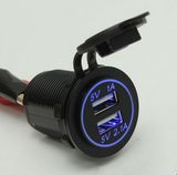 Dual USB Car Cigarette Lighter Socket Splitter 12V Charger Power Adapter Auto Parts