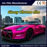 Rose Red Glossy Chrome Film Car Vinyl Wrap Vinyl Film for Car Wrapping Car Wrap Vinyl