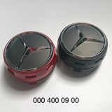 Auto Parts for Mercedes Benz Wheel Raised Center Caps Ember Red + Black Hubcaps 75mm 0004000900