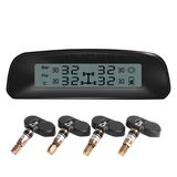 Solar USB Auto TPMS Tire Pressure Monitoring System Internal Battary Sensor