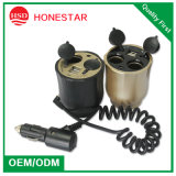 Two Car USB Ports Cupholder Car Socket with 2.1A USB for Phone