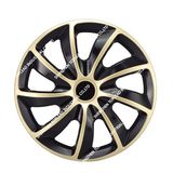 PP/ABS Black and Gold Car Wheel Hub Center Cover with Iron Ring