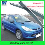 Sun Chrome Side Window Visor Vent Guards Rain for Citreon C2