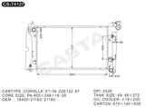 Hot sales auto parts radiator for Carolla'01-04 Zze122 at