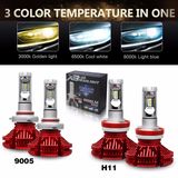 Auto Spare Parts Car 36W 8000lm Waterproof IP68 LED Car Light X3 Fanless LED Headlight H4